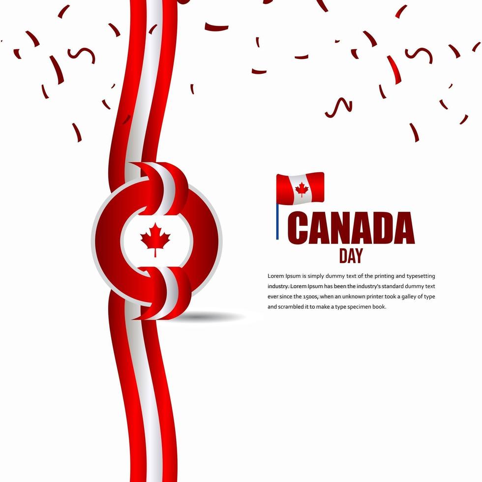 Canada Independence Day Celebration Design Illustration Vector Template