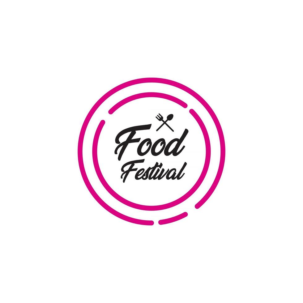 Food Festival Logo Vector Template Design Illustration