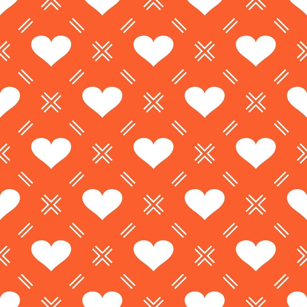 Modern banner with colorful seamless pattern of hearts Abstract love symbol vector
