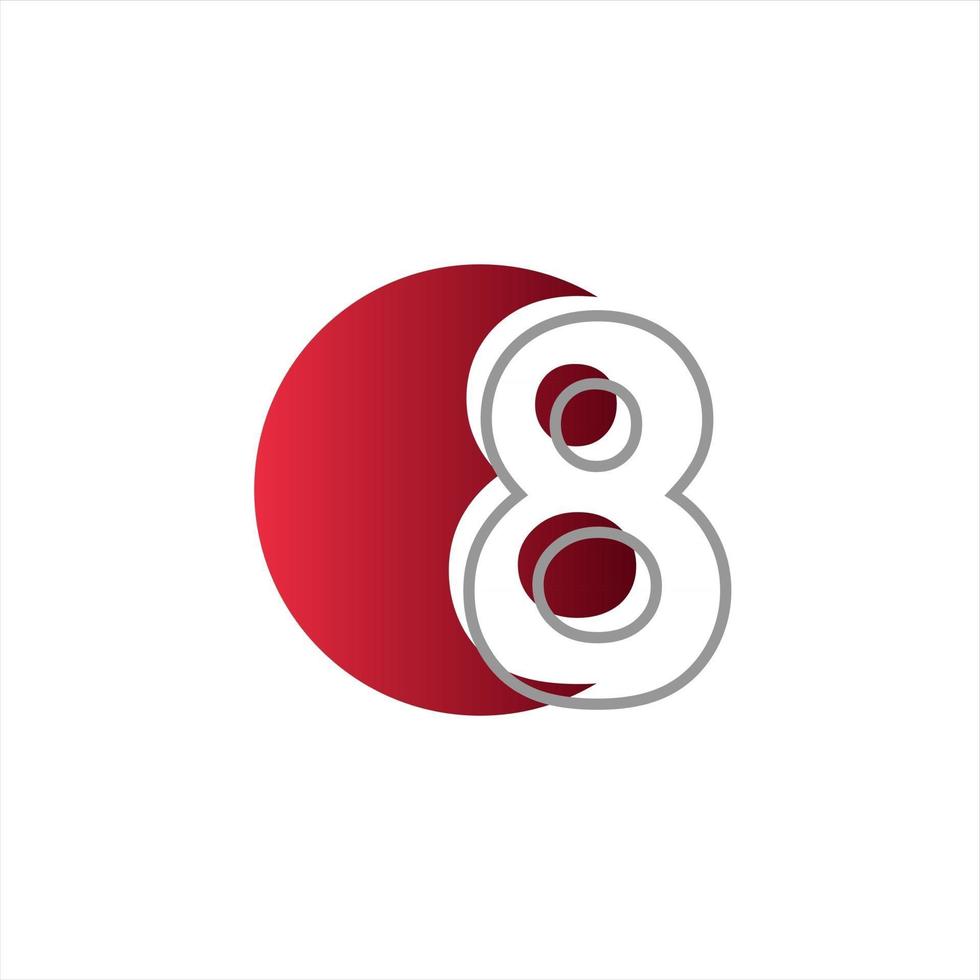 8 years anniversary celebration vector template design illustration