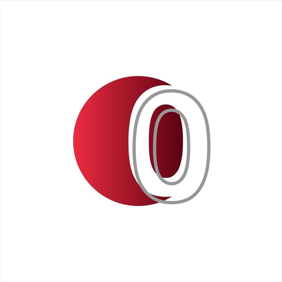 Number 0 Vector Template Design Illustration