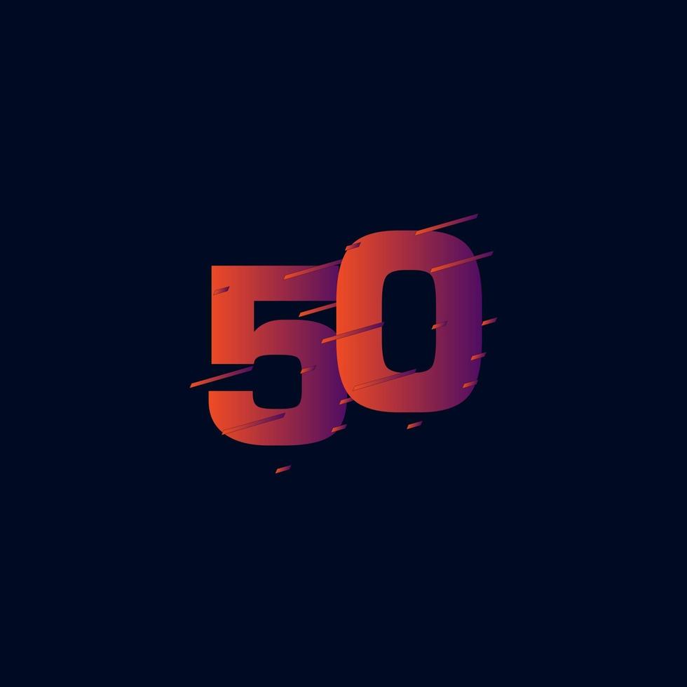 Ilustración de diseño de plantilla de vector de celebración de aniversario de 50 años