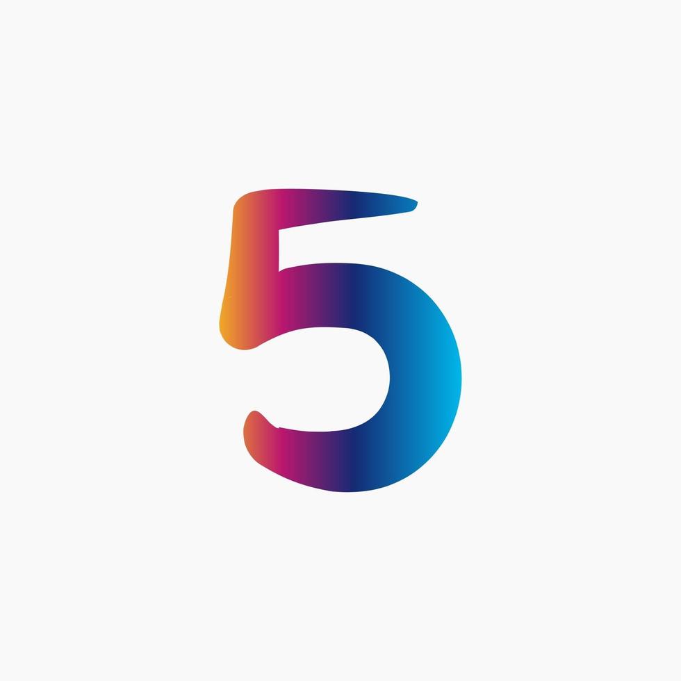 5 years anniversary celebration vector template design illustration