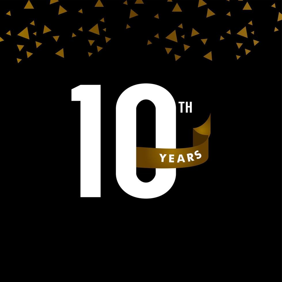 10 Years Anniversary Vector Template Design Illustration