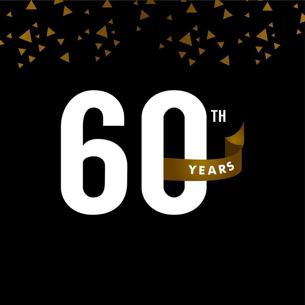 60 Years Anniversary Vector Template Design Illustration