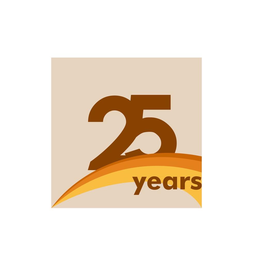 25 Years Anniversary Celebration Vector Template Design Illustration