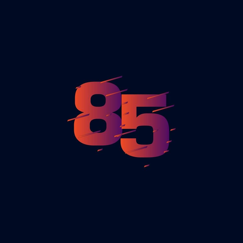 85 Years Anniversary Celebration Vector Template Design Illustration