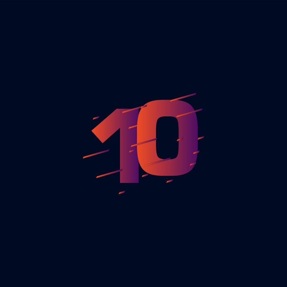 10 Year Anniversary Celebration Vector Template Design Illustration