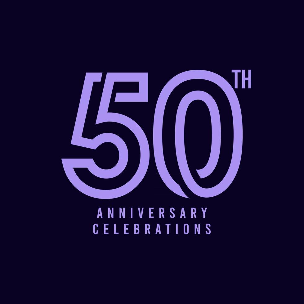 50 Th Anniversary Celebration Vector Template Design Illustration