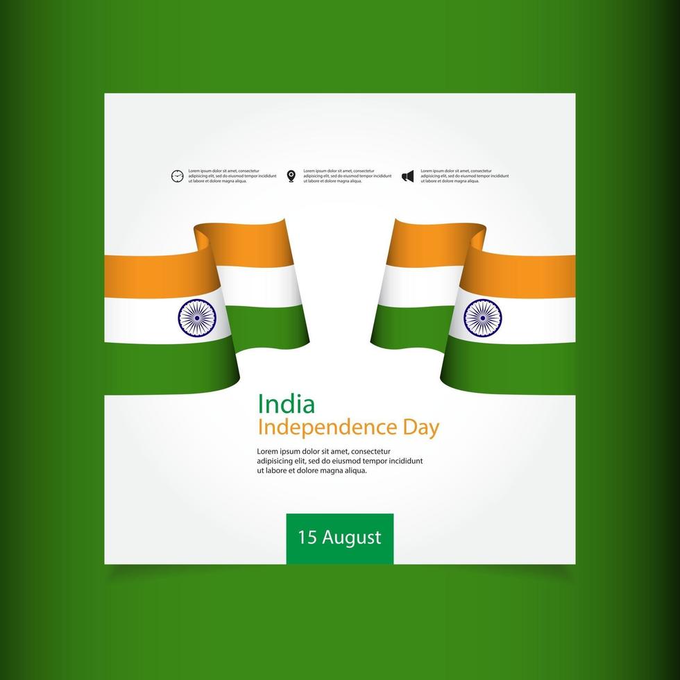 India Independence Day Celebration Vector Template Design Illustration