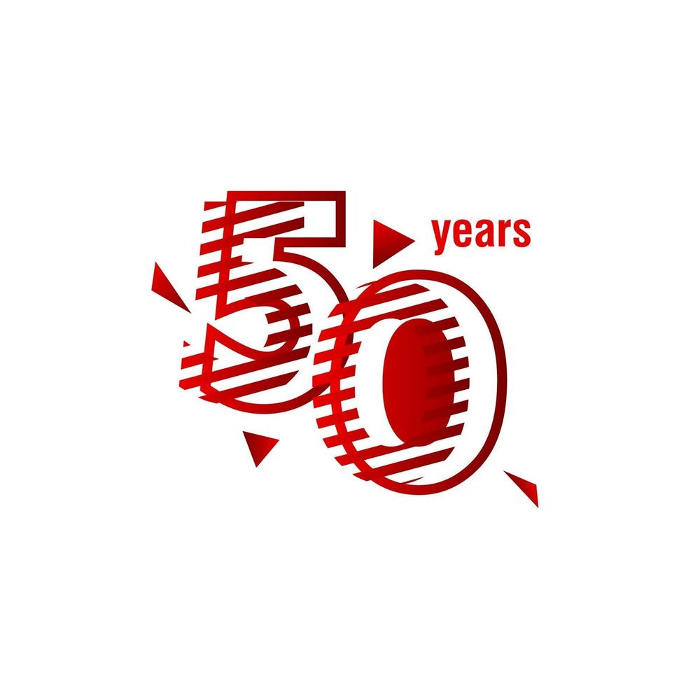 50 Year Anniversary Celebration Vector Template Design Illustration