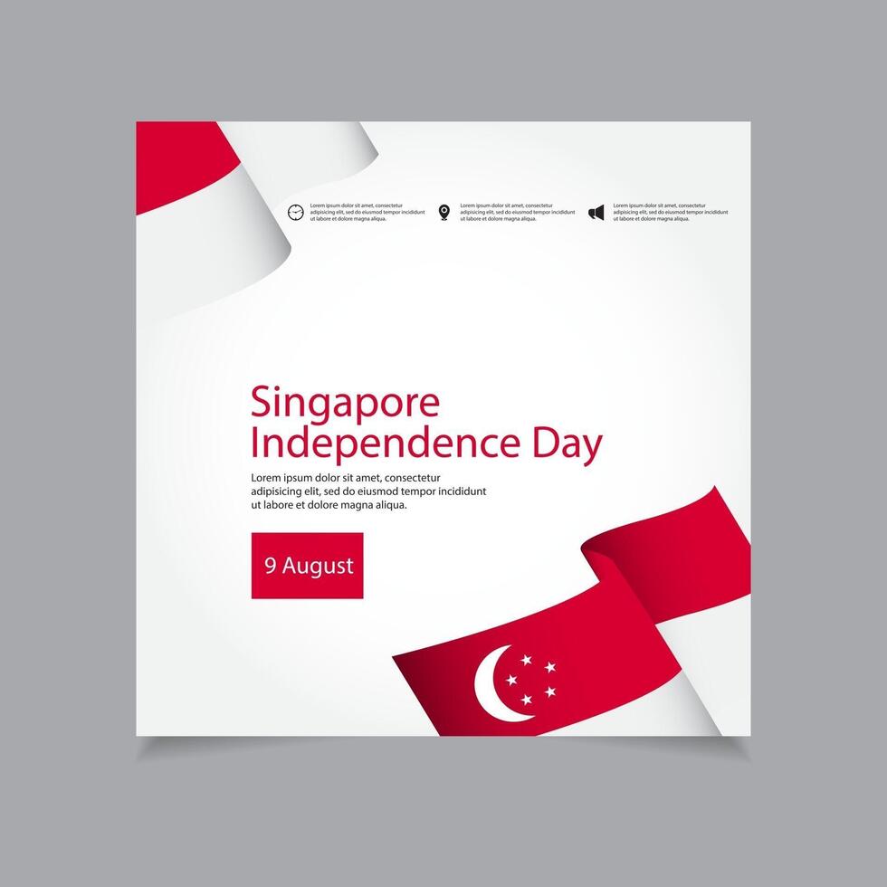 Singapore Independence Day Celebration Vector Template Design Illustration