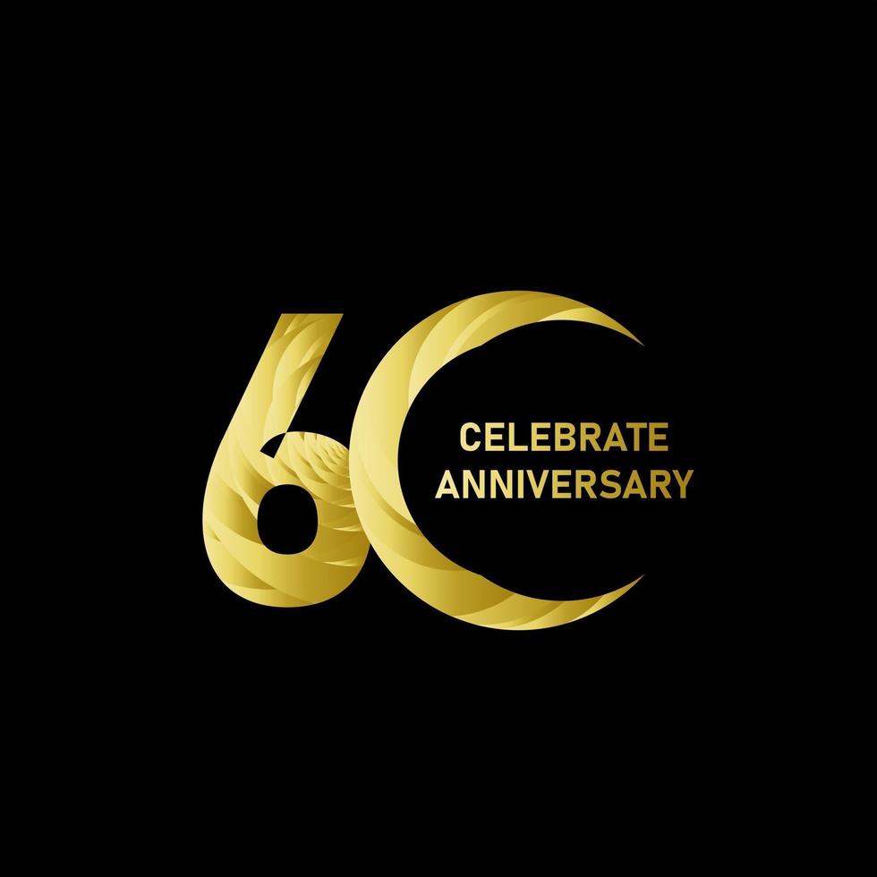 60 Years Anniversary Vector Template Design Illustration