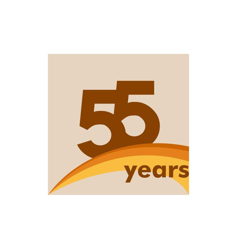 55 Years Anniversary Celebration Vector Template Design Illustration