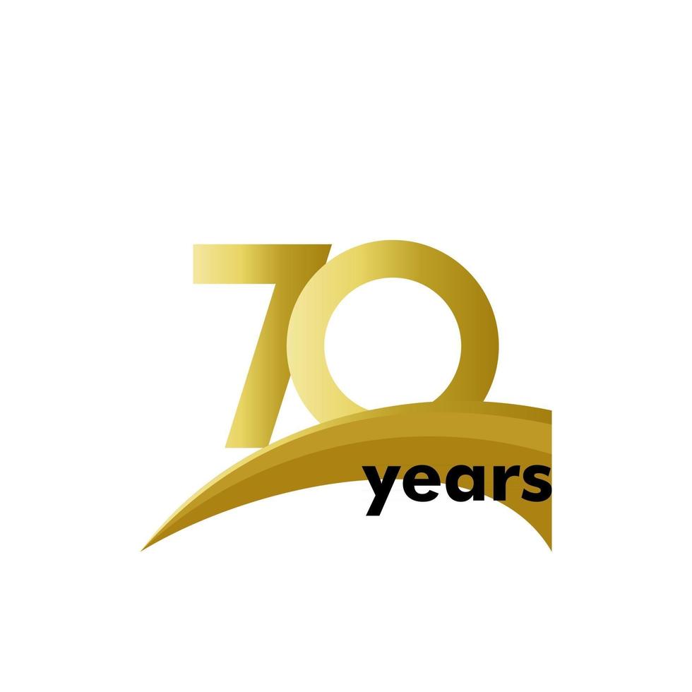 70 Years Anniversary Vector Template Design Illustration