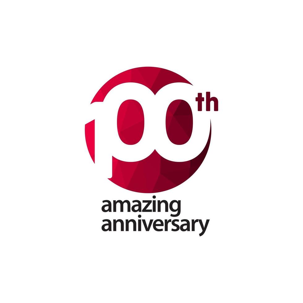 100 Th Amazing Anniversary Celebration Vector Template Design Illustration