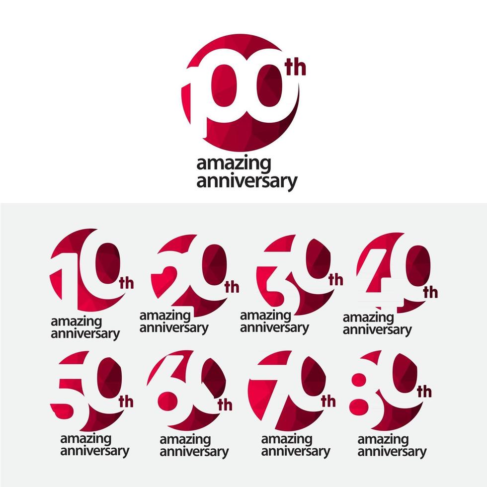100 Th Amazing Anniversary Celebration Vector Template Design Illustration
