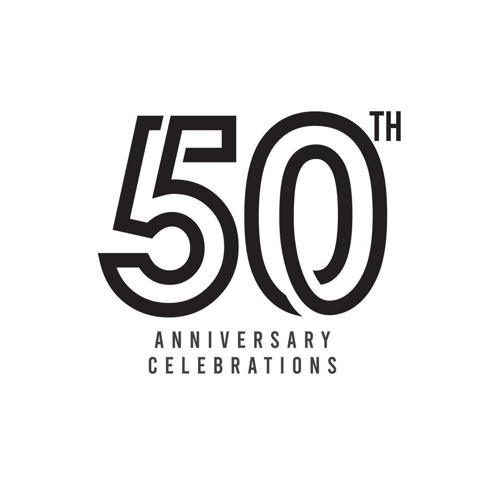 50 Th Anniversary Celebration Vector Template Design Illustration