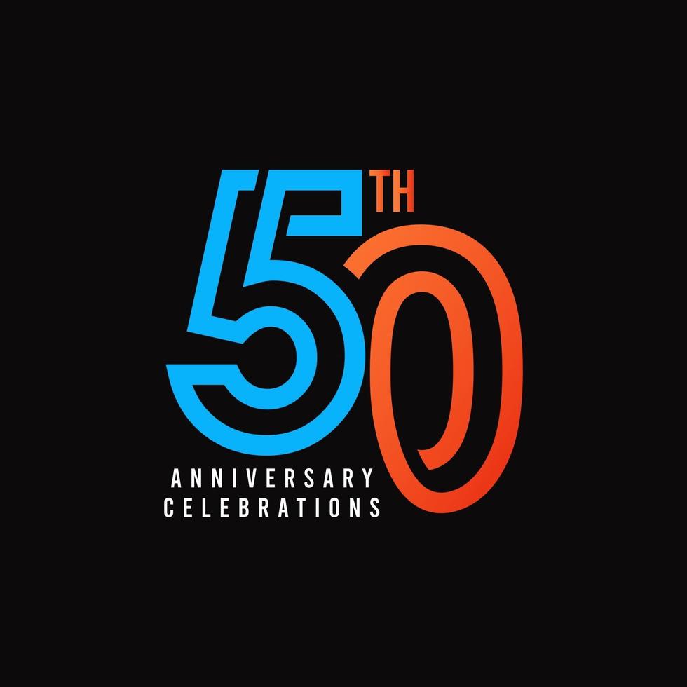 50 Th Anniversary Celebration Vector Template Design Illustration