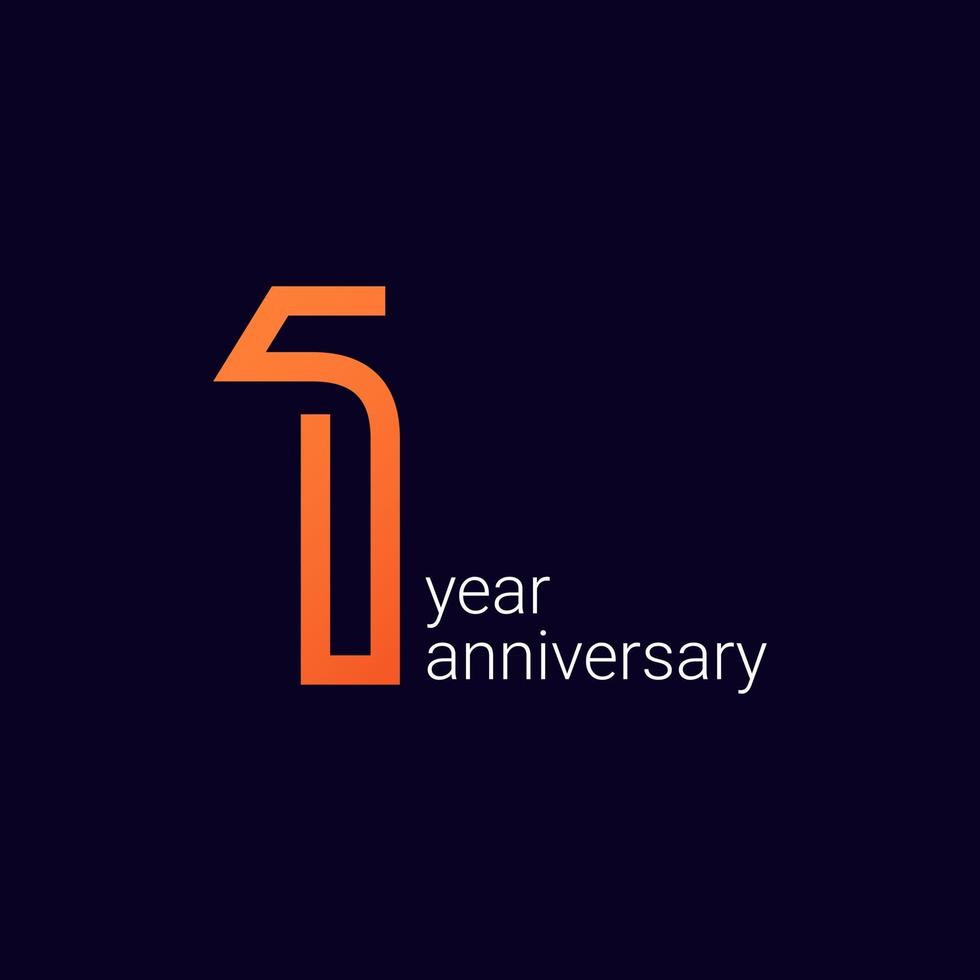 1 Year Anniversary Celebration Vector Template Design Illustration