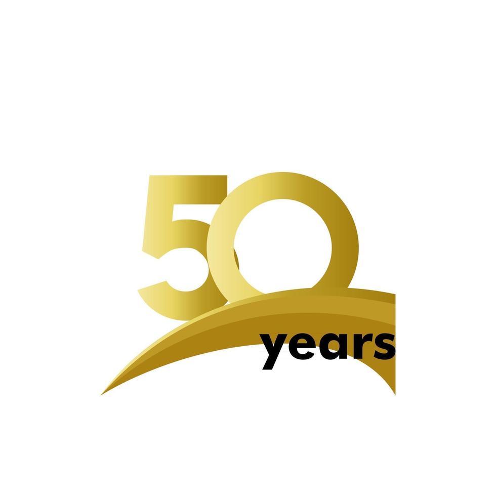 50 Year Anniversary Celebration Vector Template Design Illustration