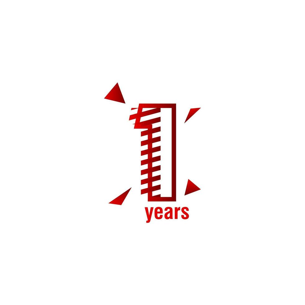 1 years anniversary celebration vector template design illustration