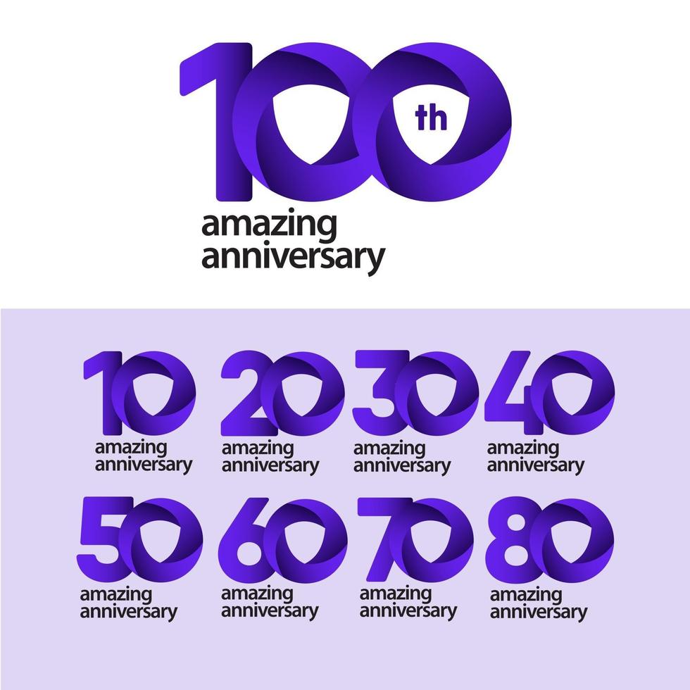 100 Years Amazing Anniversary Celebration Vector Template Design Illustration