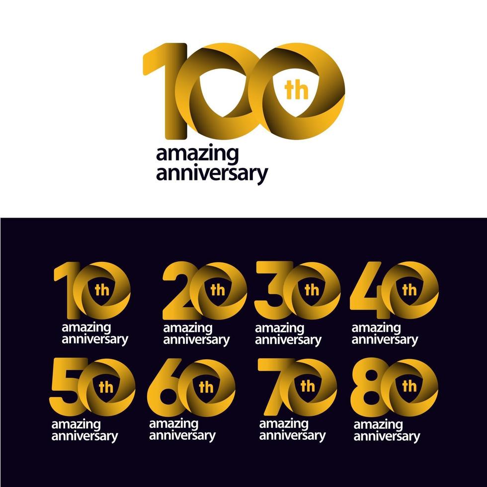 100 Years Amazing Anniversary Celebration Vector Template Design Illustration