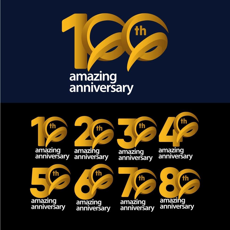 100 Years Amazing Anniversary Celebration Vector Template Design Illustration