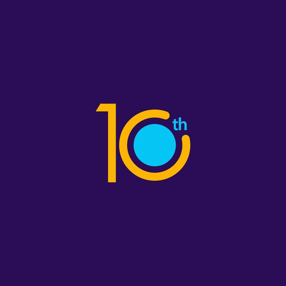 10 Years Anniversary Celebration Vector Template Design Illustration