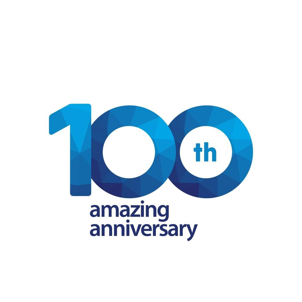 100 Years Amazing Anniversary Celebration Vector Template Design Illustration