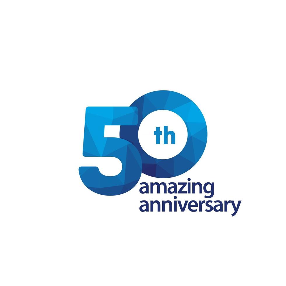 50 Years Amazing Anniversary Celebration Vector Template Design Illustration