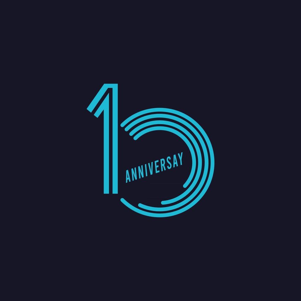10 Years Anniversary Celebration Vector Template Design Illustration