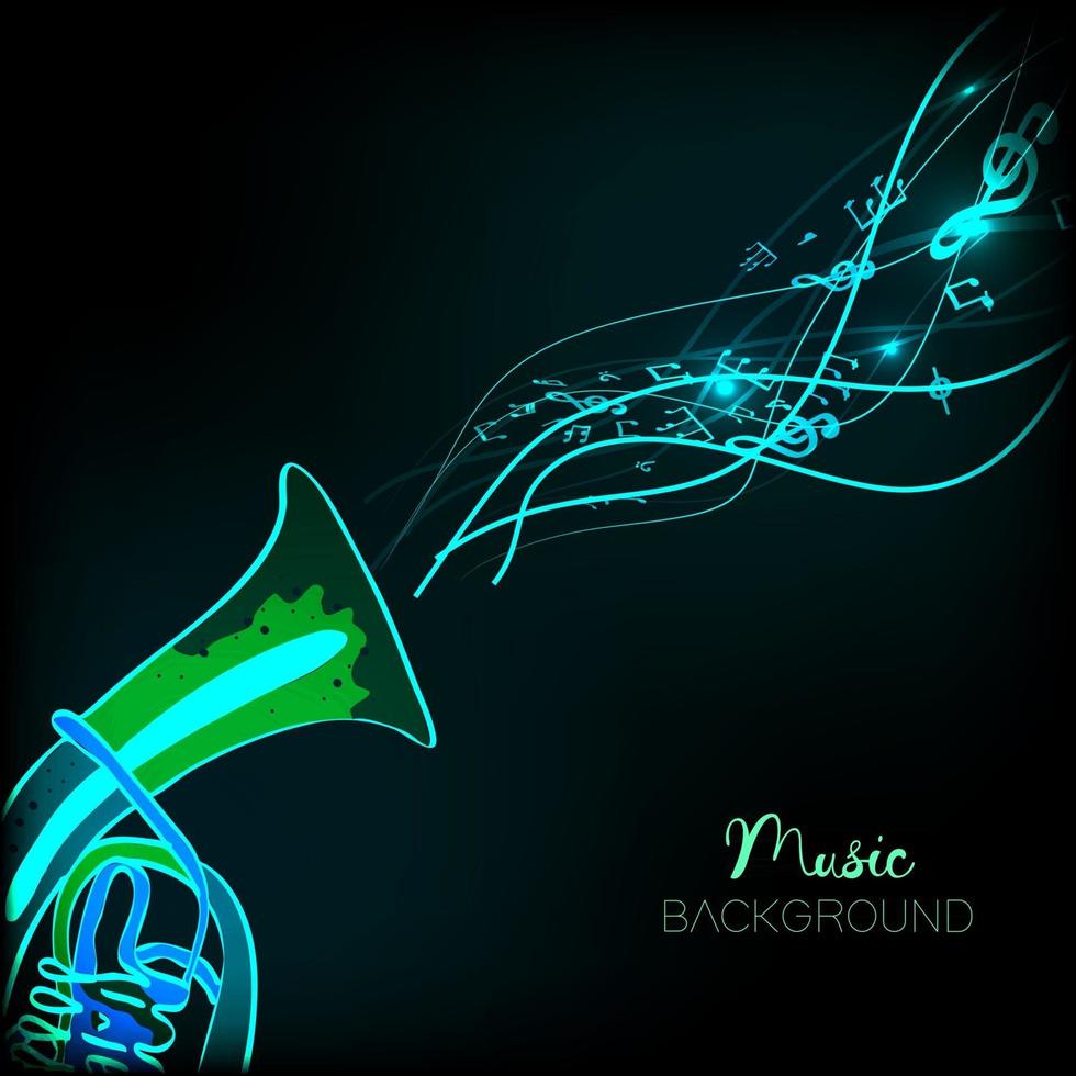 Vector illustration of an abstract background with music notes.