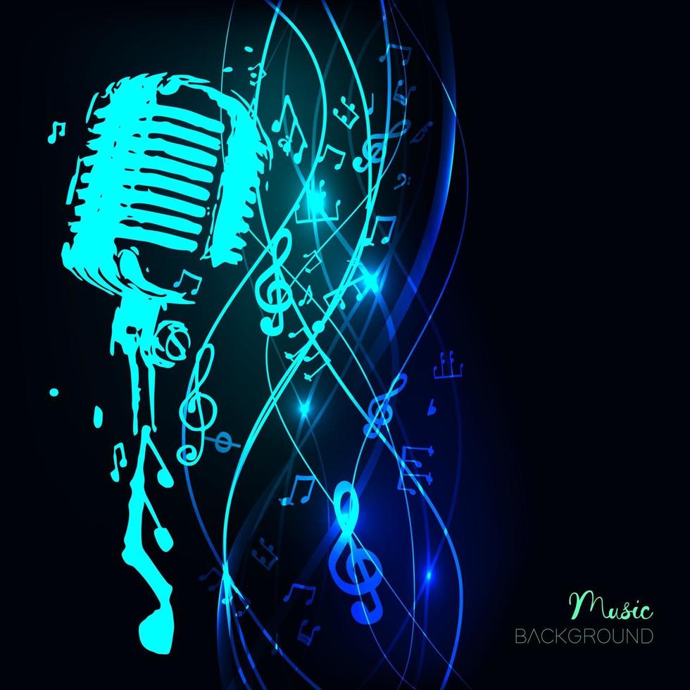 Vector illustration of an abstract background with music notes.