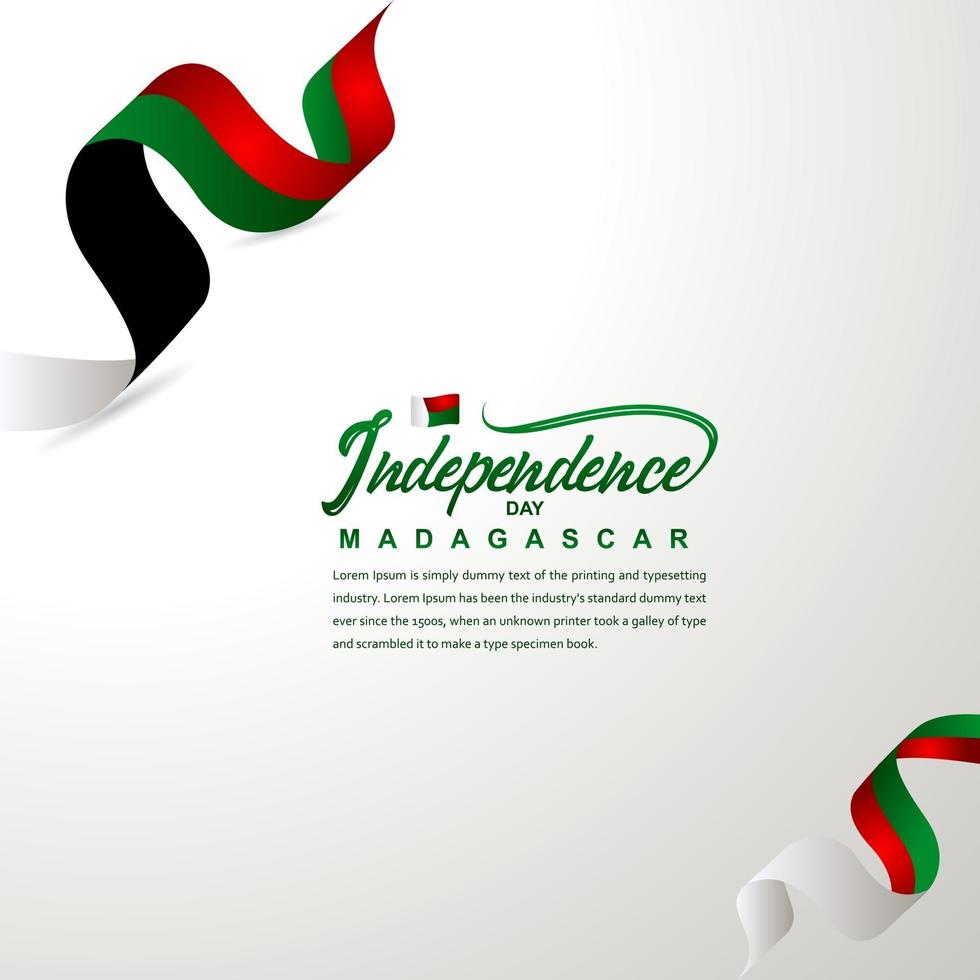 Madagascar Independence Day Celebration Creative Design Illustration Vector Template