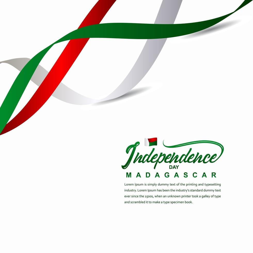 Madagascar Independence Day Celebration Creative Design Illustration Vector Template