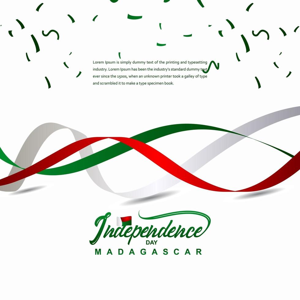 Madagascar Independence Day Celebration Creative Design Illustration Vector Template