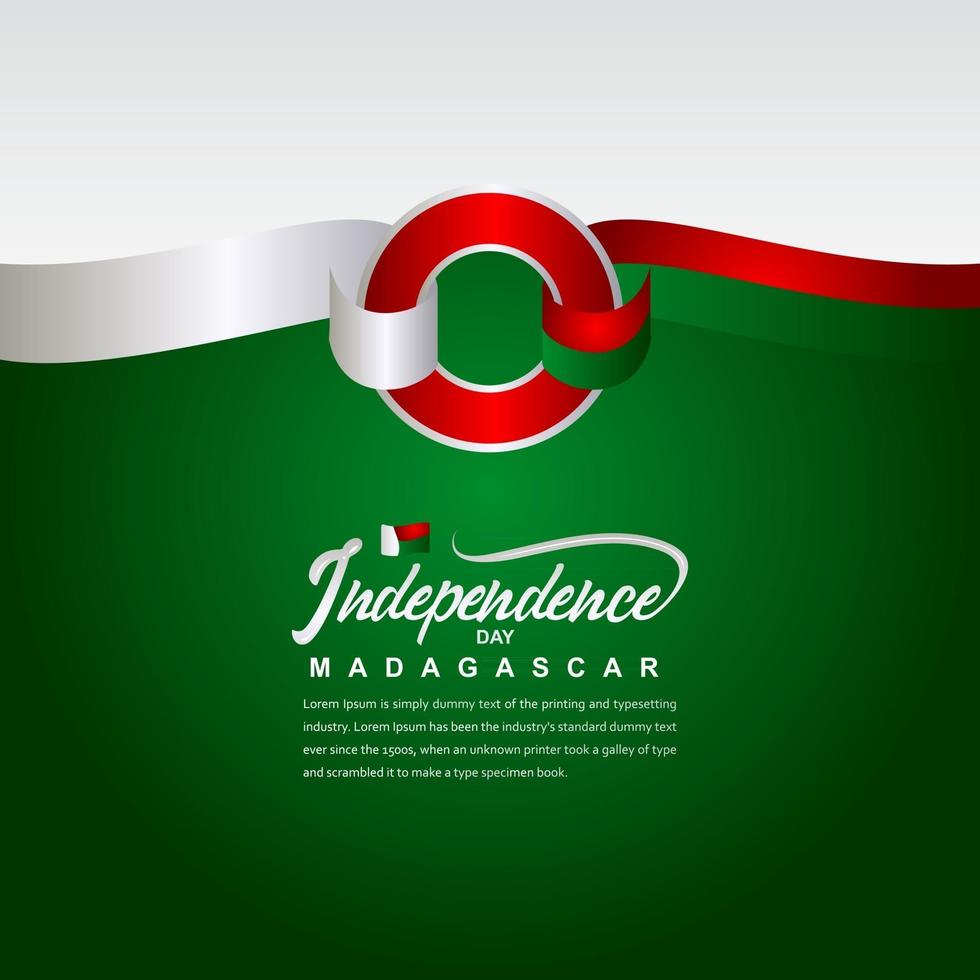 Madagascar Independence Day Celebration Creative Design Illustration Vector Template