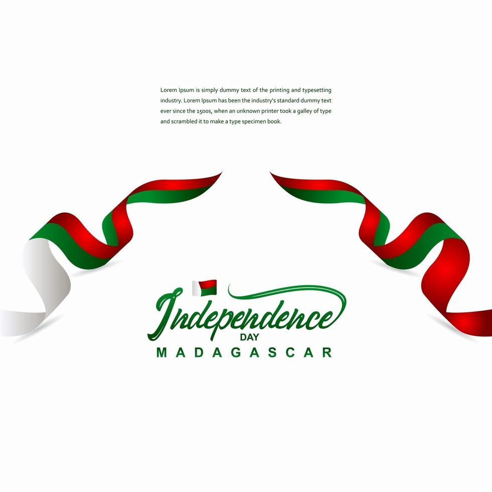 Madagascar Independence Day Celebration Creative Design Illustration Vector Template