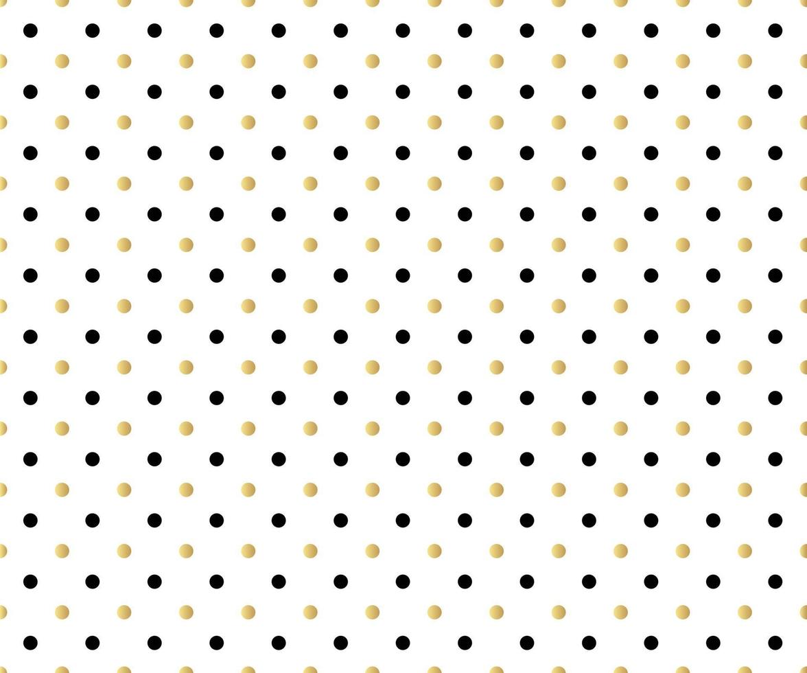 Gold polka dots background vector