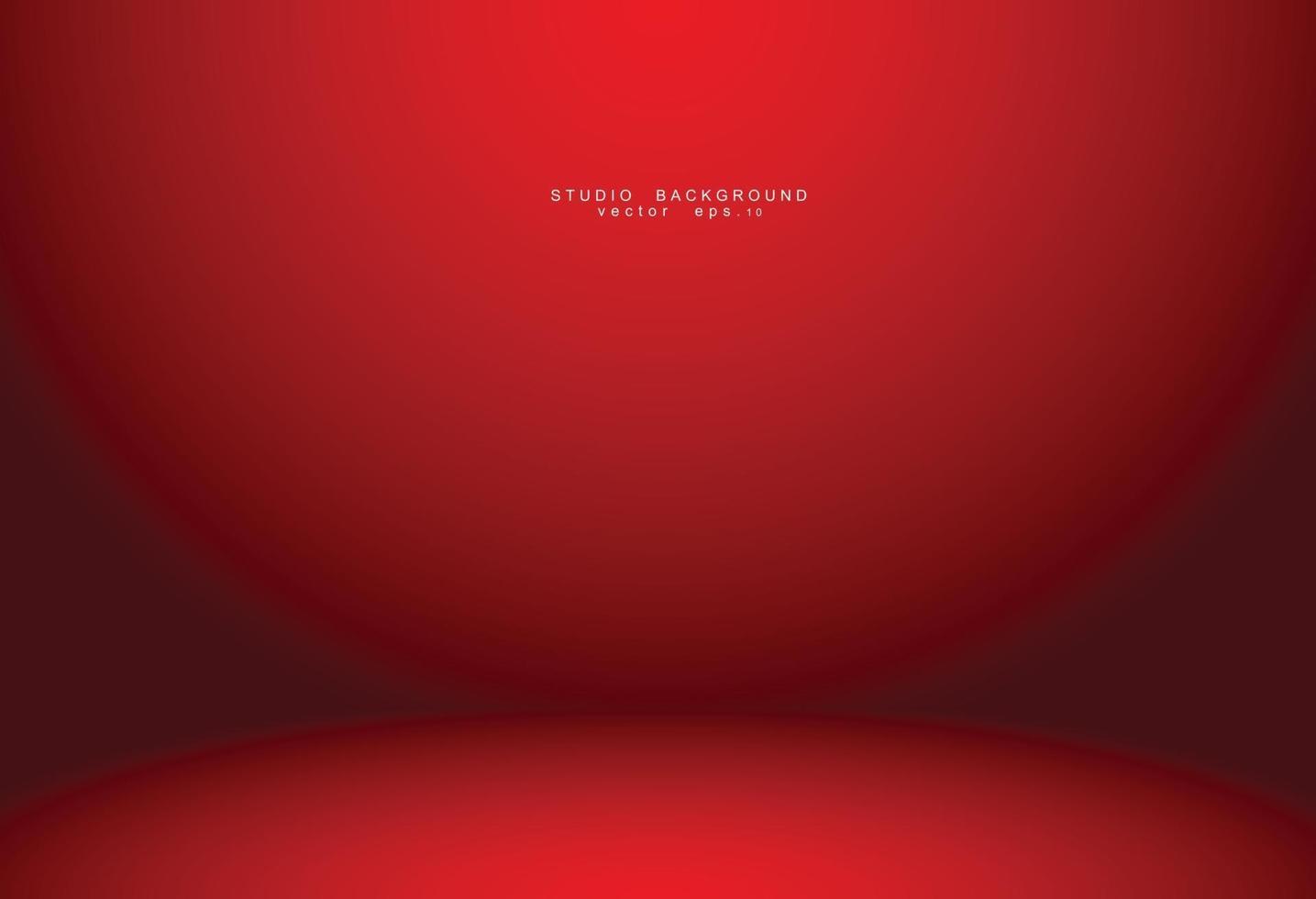 Empty red color studio room background vector