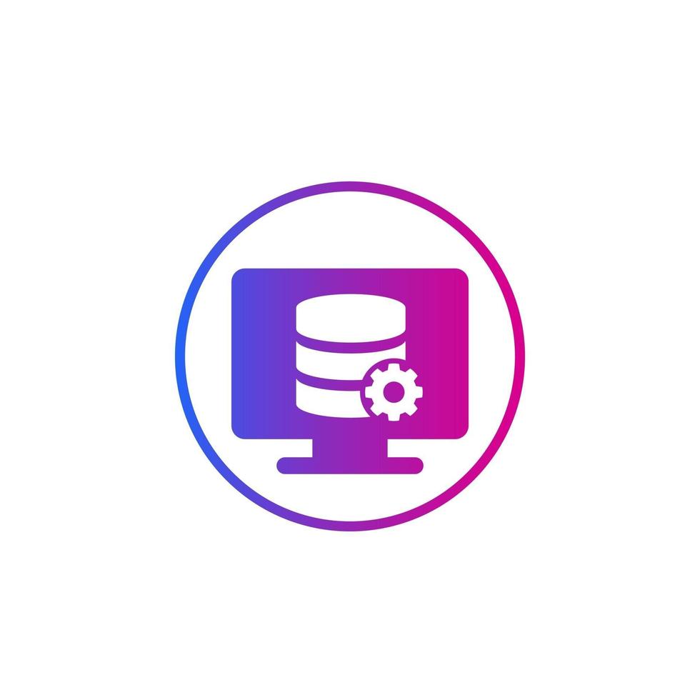 database maintenance service icon vector