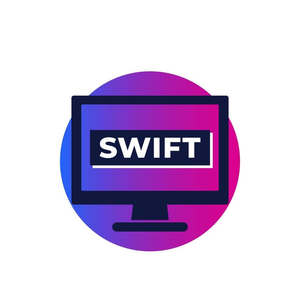 Swift programming vector icon on white 2640411 Vector Art at Vecteezy