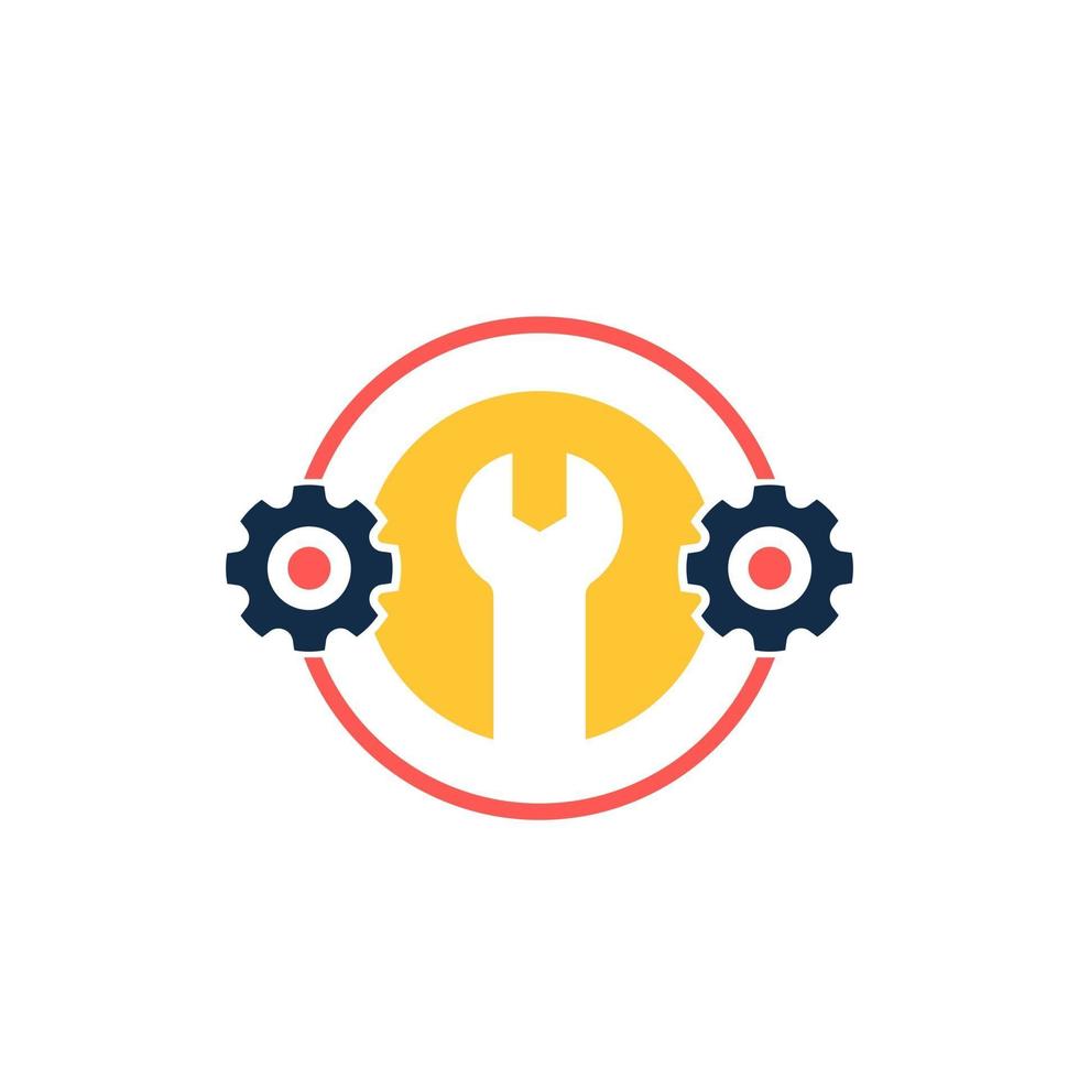 optimization, settings icon with cogwheel vector