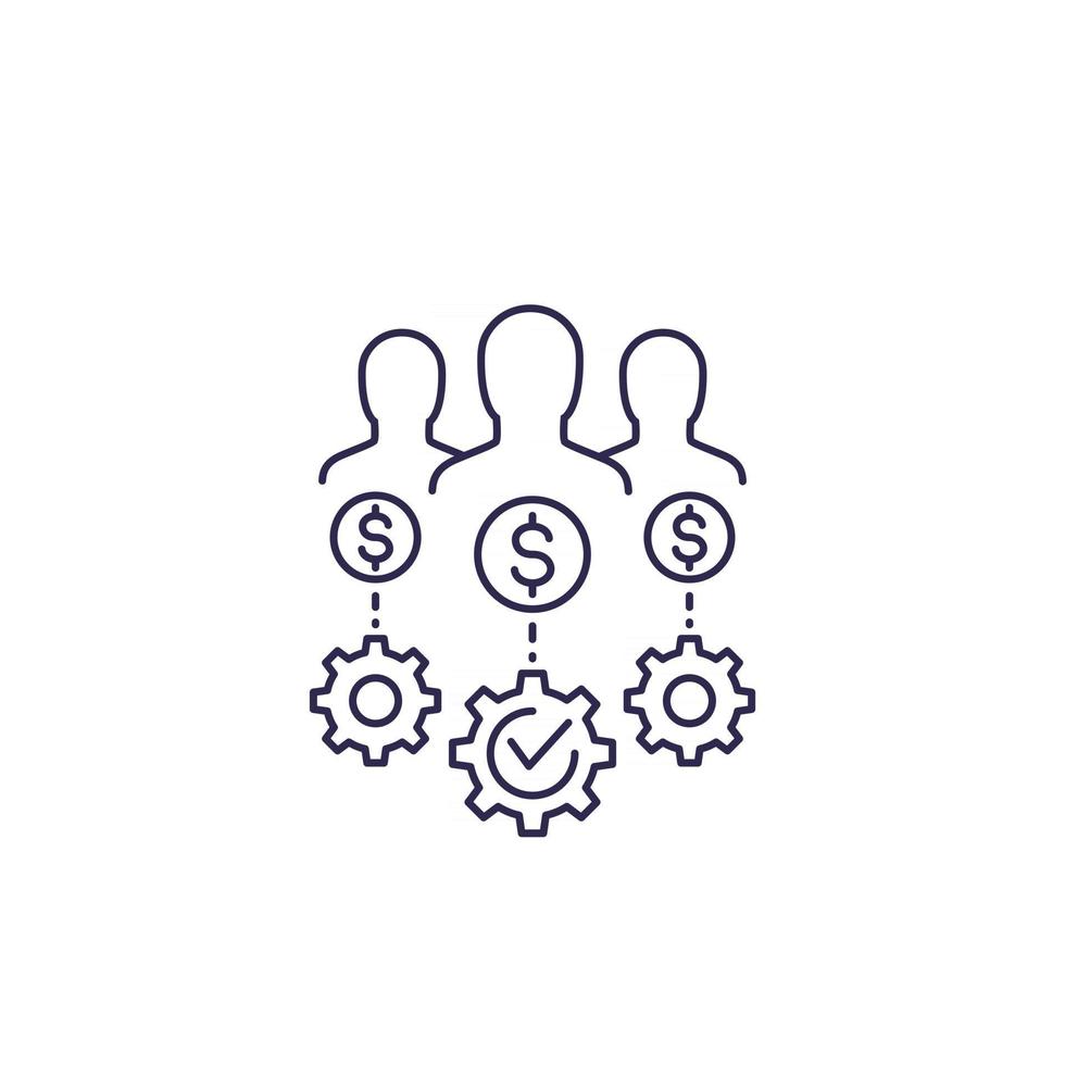 venture capital, investors vector line icon