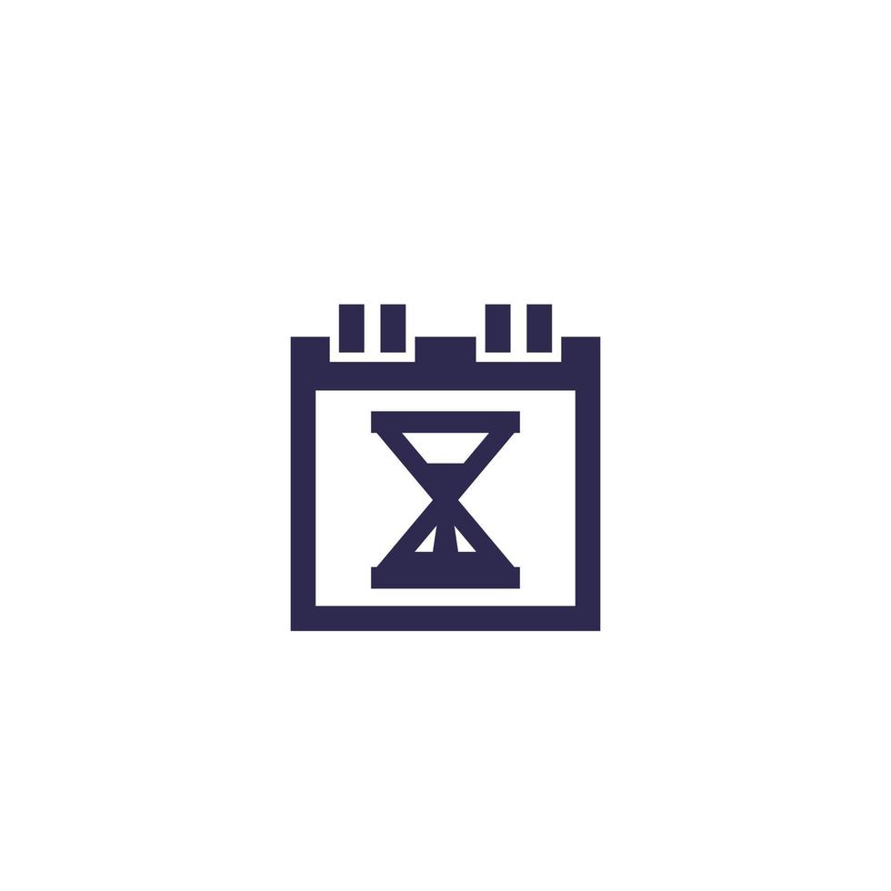 Schedule icon isolated on white vector