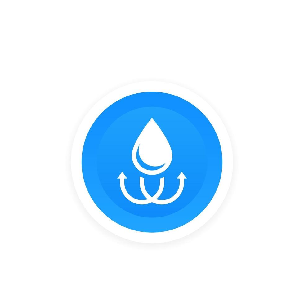 waterproof, water resistant sign, label vector