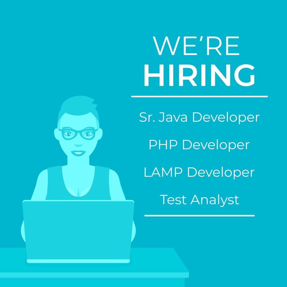 We are hiring software developers, vector ad