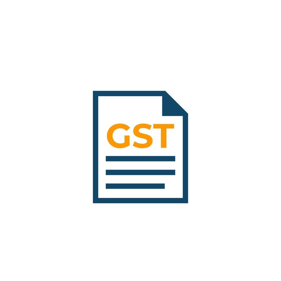 GST vector icon on white